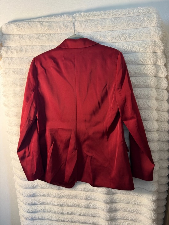 Rafaella Red Satin Blazer - Picture 4 of 4